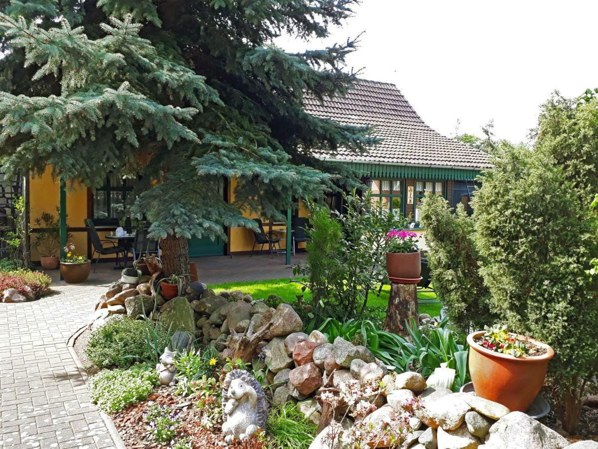 Pension Zum Weissen Hirsch Reitwein Buitenkant foto