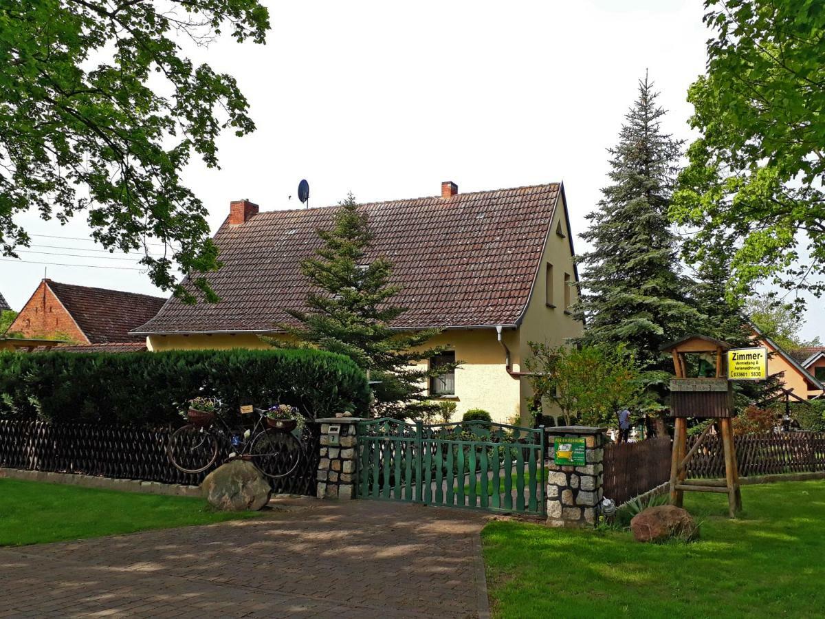 Pension Zum Weissen Hirsch Reitwein Buitenkant foto